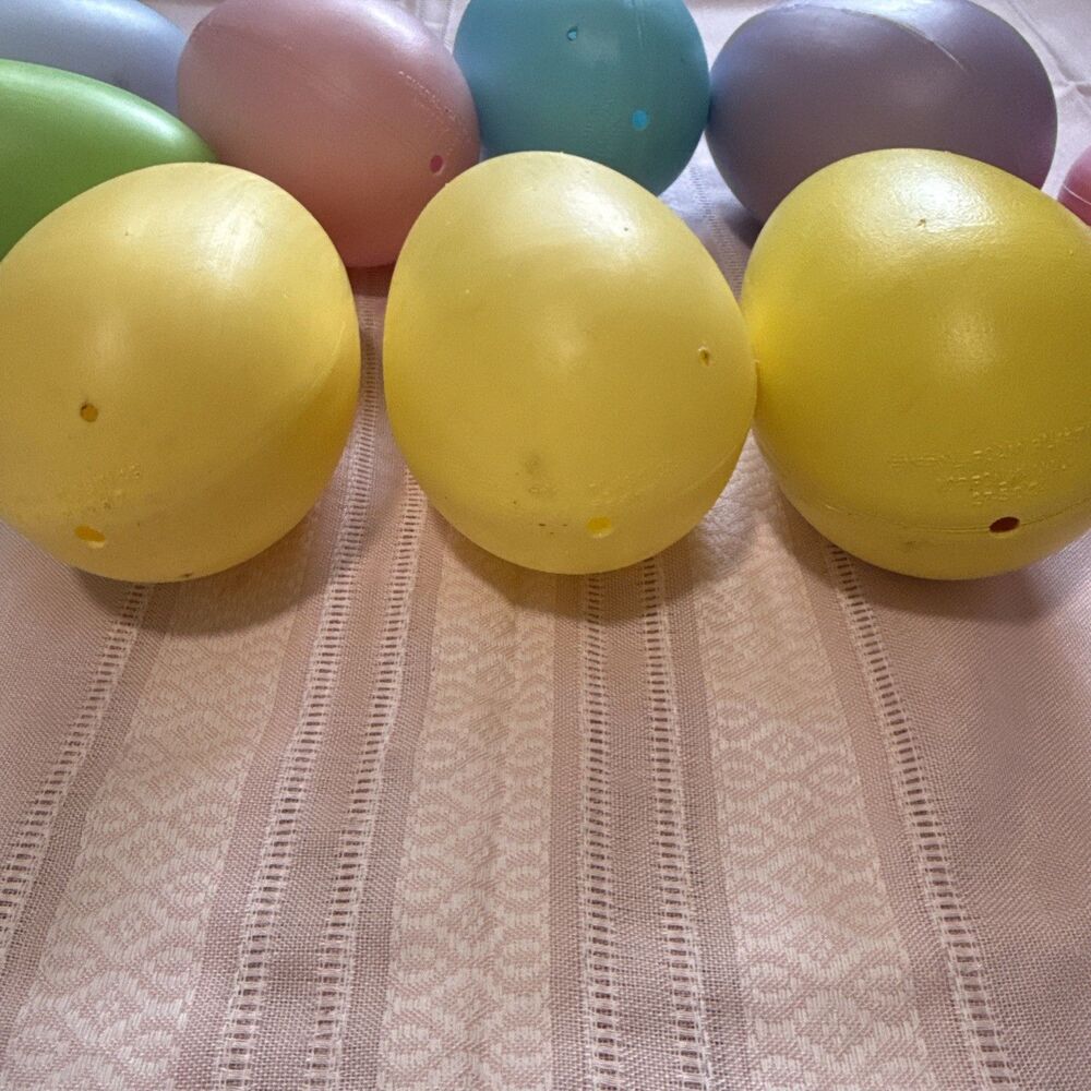 Easter Egg Blow Mold 8” Lot Of 10 Eggs Vintage General Foam Plastics & Unbranded - Picture 3 of 16